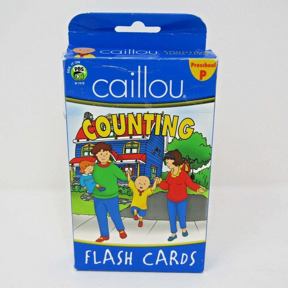 Caillou Counting Flash Cards 2003 Brighter Child Vintage Card Game